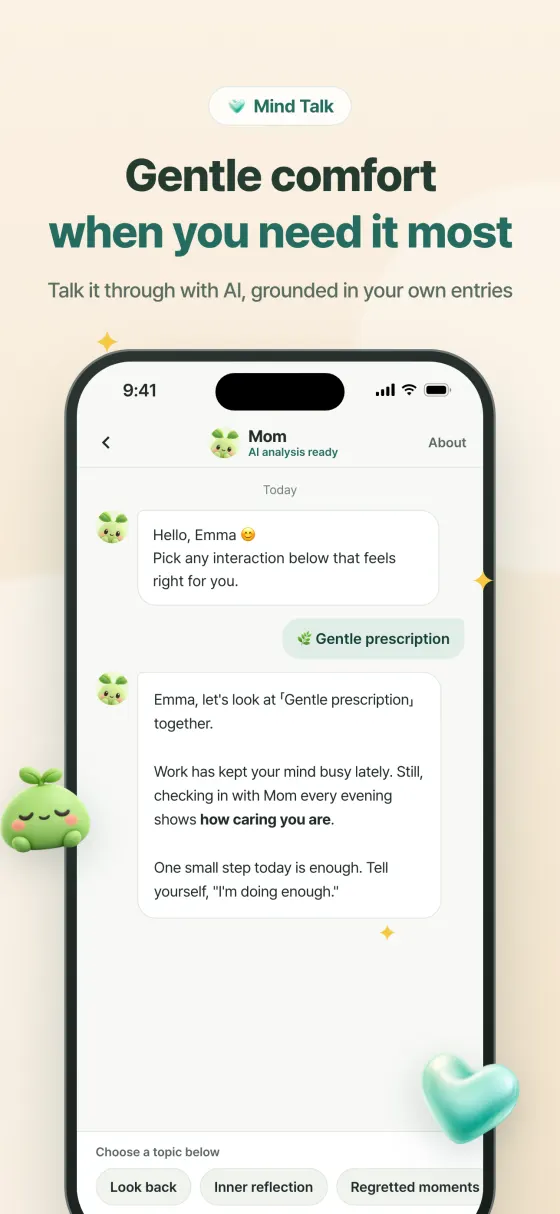Mind Talk - personalized comfort message