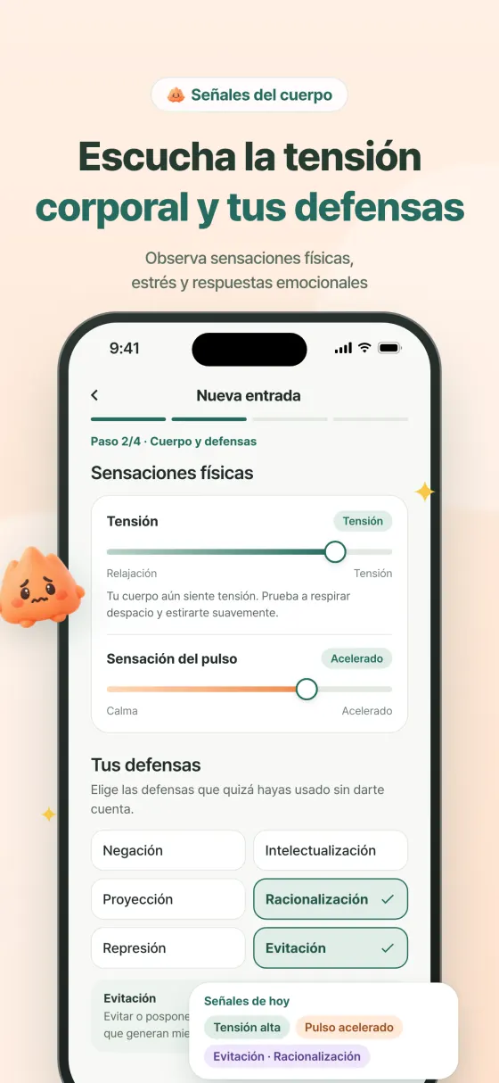 Nota: sensaciones físicas y mecanismos de defensa